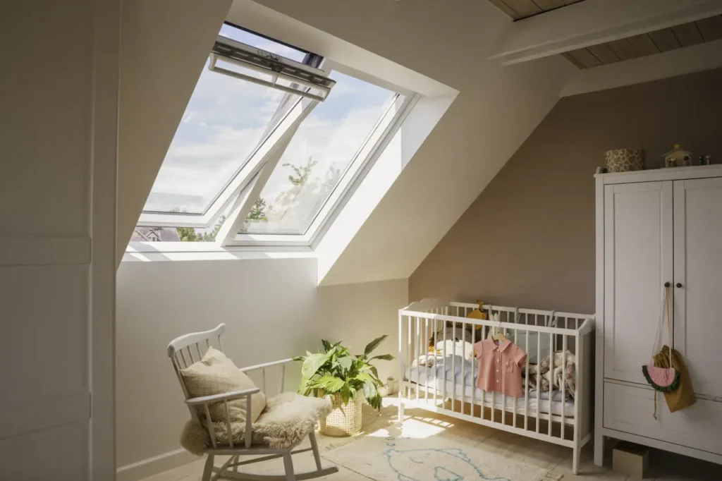 Velux dakraam in kinderkamer