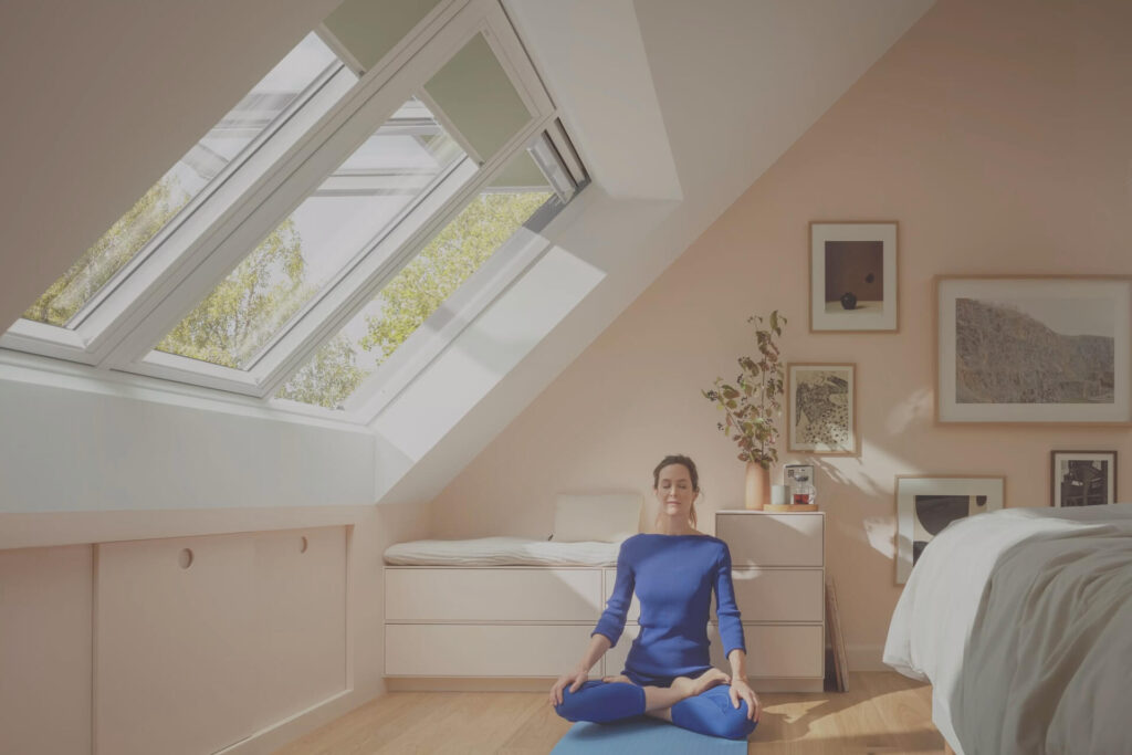 Velux dakraam yoga ruimte